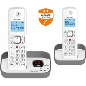 ALCATEL - F860 Voice Duo - Draadloze Telefoon - Grijs - Oproepblokkeringsfunctie