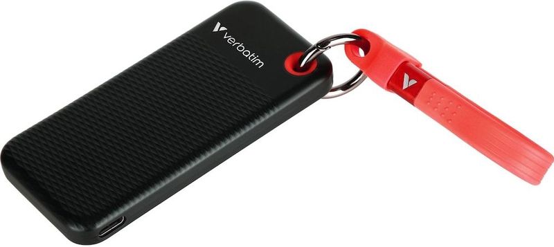 Verbatim Pocket SSD (1000 GB), Externe SSD, Zwart, Rood