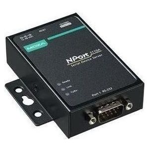 Moxa NPORT 5110A-T - RS-232 apparaatserver met 1 poort en overspanningsbeveiliging, Printer server