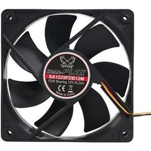 Scythe Kama Flex 1500rpm Zwart (120 mm), PC ventilator, Zwart