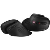 Connectit CONNECT IT FOR HEALTH ergonomische verticale muis (+ 1x gratis AA-batterij), draadloos, zwart (Draadloze), Muis, Zwart