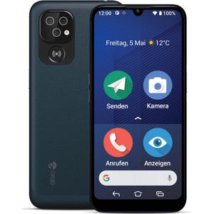 DORO - Doro 8200 Secure + Alert Medaillon - 4G-telefoon voor senioren - Hulpknop met GPS - Compatibel met hoortoestellen - Camera 16MP - USB-kabel inbegrepen - Blauw