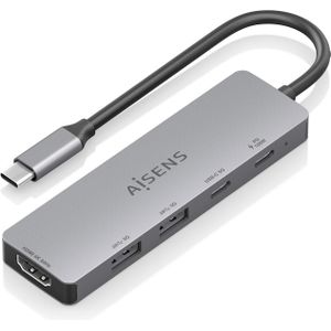 AISENS - ASUC-5P028-GR - Laptop Dock & Poortreplicator - Grijs - USB 3.2 Gen 1 Type-C