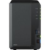 Synology - DS223 - Netwerkopslag - Zwart - 8TB - 2Bay met 2x 4TB HAT3300-4T HDD