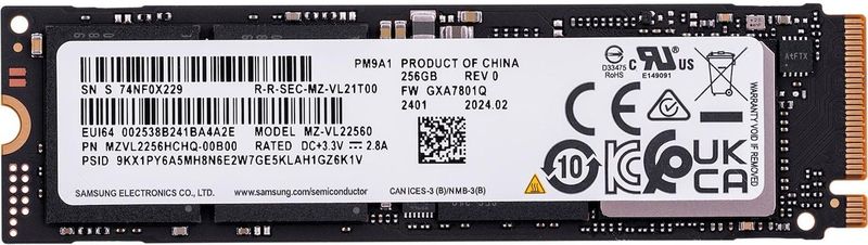 Samsung - PM9A1 - SSD - 256 GB - M.2 - PCI Express 4.0 - TLC