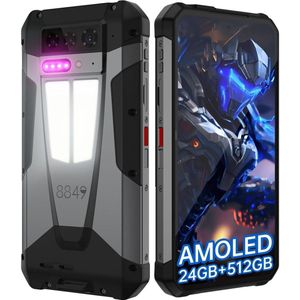 Unihertz Tank 4 Phone, 512GB/12GB, black (512 GB, Black, 266.93", 5G), Smartphone, Zwart