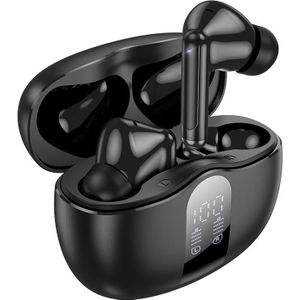 Borofone Bluetooth-Kopfhörer TWS FQ3 Soulmate ANC+ENC schwarz (ANC, 7 h, Draadloze), Koptelefoon, Zwart