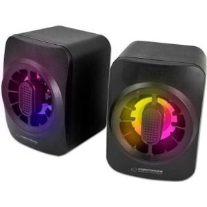Computerspeakers - USB - Zwart - 5W - 1,2 m Kabellengte