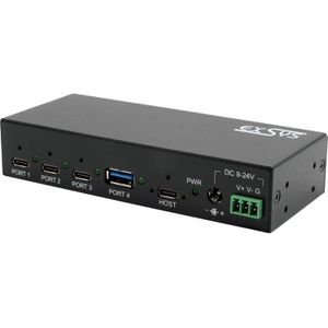 EX-12293HMS - USB 3.2 Gen 2x1 Hub - Metalen - 3x USB-C - 1x USB-A - ESD Beveiliging