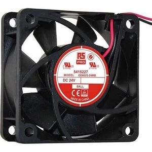 RS PRO Ventilator 60x60x25mm 24VDC 1,9W 30,6m³/h (60 mm), PC ventilator