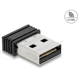 Delock USB 2.4 GHz dongle voor draadloze barcodescanner, Barcode scanner, Zwart