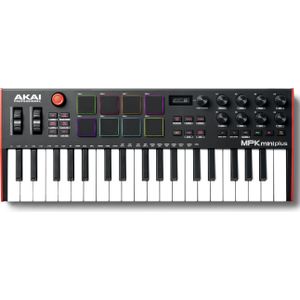 Akai Professional MPK Mini Plus (Toetsenbord), MIDI-controller, Rood, Wit, Zwart