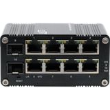 Exsys - Web-Managed Mini PoE+ Switch - 8x 1 Gbit/s - 2x SFP - Zwart