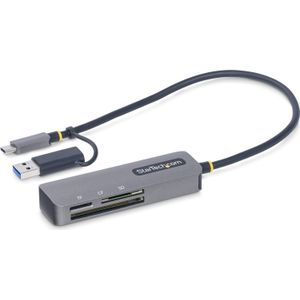 StarTech Fcreadmicro3v2 (USB 3.0, USB-C), Geheugenkaartlezer, Grijs