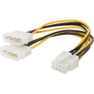 Shiverpeaks -BASIC-S--Interne voedingskabel 2x 13,3 cm stekker naar 8-pins PCI Express, 0,13 m, Interne kabel (PC)