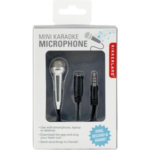 Kikkerland Mini Karaoke Microfoon, Andere smartphone accessoires, Zilver