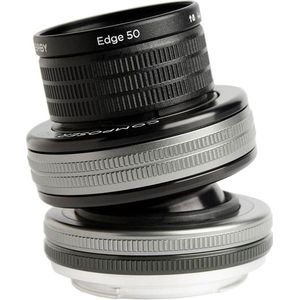 Lensbaby Composer Pro II incl. Edge 50 Optics Sony NEX (Sony NEX, Volledig formaat, APS-C / DX), Objectief, Zwart, Zilver