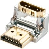 Lindy Cromo "down" HDMI naar (HDMI, 4 cm), Data + Video Adapter, Zilver