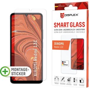 Displex Slim glas, schermbeschermer (1 Stuk, Redmi 13C), Smartphone beschermfolie