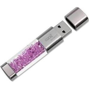 Cool Accesorios PENDRIVE 64GB USB 3.0 COOL CRYSTAL ROSA (64 GB, USB-A), USB-stick, Roze