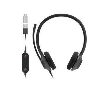 Cisco Headset 322 Bedrade Dubbele On-Ear (Bedraad, USB-C), Kantoorheadset, Zwart