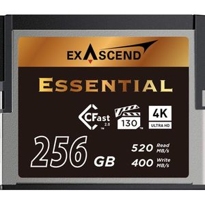 Exascend CFast-kaart 2.0 2568 GB R550/W530 Essential Series (nieuw) (256 GB, CFast 2.0), Geheugenkaart