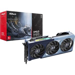 AsRock "RX 9070XT 16GB Monster Hunter Wilds Edition GDDR6 3Fan" (16 GB), Videokaart