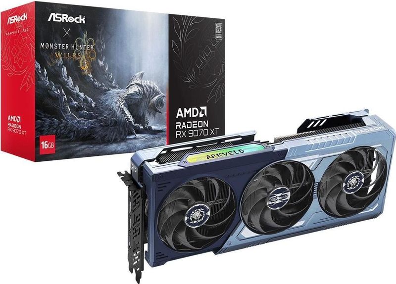 Asrock RX9070XT Monster Hunter Wild 16G grafische kaart