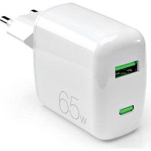 Puro PUFCMTCUSBAC65WGWHI (65 W, Stroomvoorziening), USB-lader, Wit