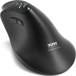 Port Designs Port Mouse Ergonomic Rechargeable Bluetooth Ergo Auditor (Draadloze), Muis