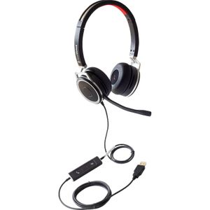 FreeVoice SoundPro 440 Duo (Bedraad, USB-A), Kantoorheadset, Zwart