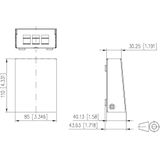 Metz Connect - Keystone AP-behuizing - 3 Poorten - Wit - Staalplaat