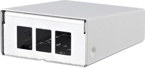 Metz Connect - Keystone AP-behuizing - 3 Poorten - Wit - Staalplaat