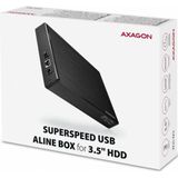 Axagon - EE35-XA3 - HDD-behuizing - Zwart - 3,5 inch - SATA II/III