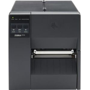 Zebra ZT111, 12 dots/mm (300dpi), ZPLII, USB, USB-host, RS232, BT (BLE), Ethernet (300 dpi), Labelprinter, Zwart