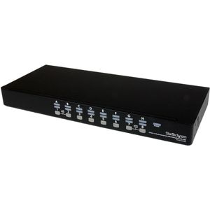 StarTech.com 16-poort 1U-Rack USB KVM-switch met OSD en Bekabeling
