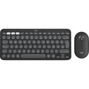 Logitech Pebble 2 Combo for Mac toetsenbord Inclusief muis RF-draadloos + Bluetooth QWERTZ Duits Grafiet
