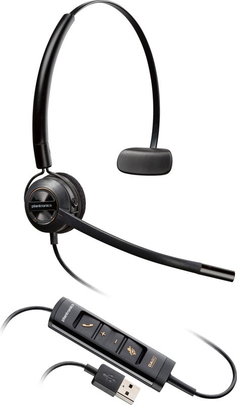 Poly - EncorePro 545 - Hoofdtelefoon - Zwart - Bedraad - USB-A - Kantoorheadset