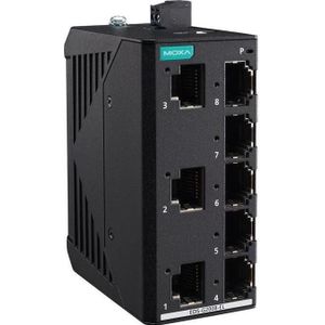 Moxa EDS-G2008-EL-T - Unmanaged volledig Gigabit Ethernet-switch met 8 10/100 1000 BaseT(X)-poorten (8 ports), Netwerkschakelaar