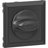 Seano - Afdekking 3-Trapschakelaar - Geanodiseerd Antraciet - Kunststof