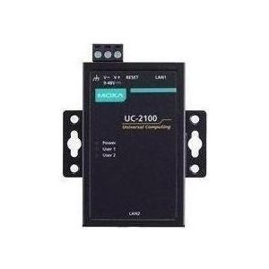 Moxa UC-2102-LX - Mini RISC-gebaseerde embedded computer met 600 MHz processor en 2 LAN-poorten (ARM Cortex-A8), Barebone