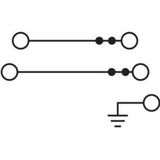 Phoenix Contact - UTI 6-PE/L/N 3076041 - Installatiebeveiligingsgeleider Aansluitblok - Grijs - 400 V - 38 A