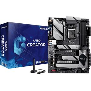 AsRock W480 Creator - Moederbord - ATX - LGA1200 socket - W480 - USB-C Gen2, USB 3.2 G (LGA 1200, Intel W480, ATX), Moederbord