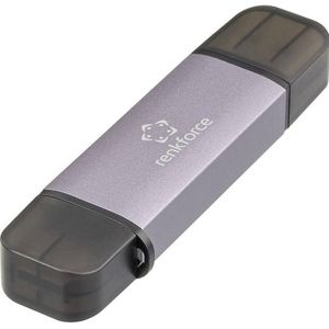 Renkforce - RF-CR-200 - USB-Kartenleser - Grijs - USB 3.1 Gen 1