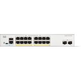 Cisco - Catalyst Smart Switch 1200-16P-2G - Schakelpoorten: 16 Poorten GE - PoE - 2 x 1GE SFP
