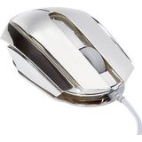 Blue - STEMMING Muis - Zilver - Bedraad - Optische Lasersensor - 2400 DPI