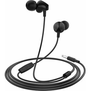 Hoco Bedrade hoofdtelefoon met draad oortelefoon Jack 3,5 mm met microfoon M60 zwart (Bedraad), Koptelefoon, Zwart