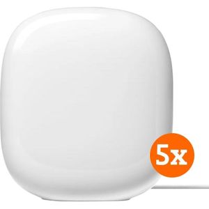 Google Nest Wifi Pro - Mesh Systeem - 5-pack - Wifi 6E - Snelle en Stabiele Verbinding