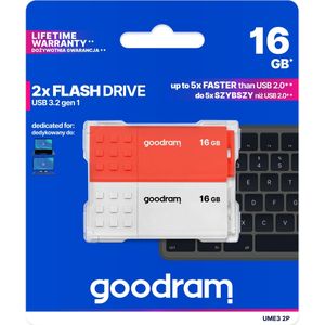 Goodram 2-PACK UME3-0160MXR11-2P USB flash drive 32 GB USB Type-A 3.2 Gen 1 (3.1 Gen 1) Zwart, Rood, Wit, Geel