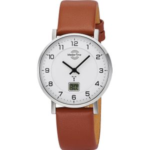 Master Time, Horloge, MTLS-10741-12L Radio Geavanceerd 36mm 5ATM, Bruin, (Digitaal horloge, Analoog horloge, 36 mm)